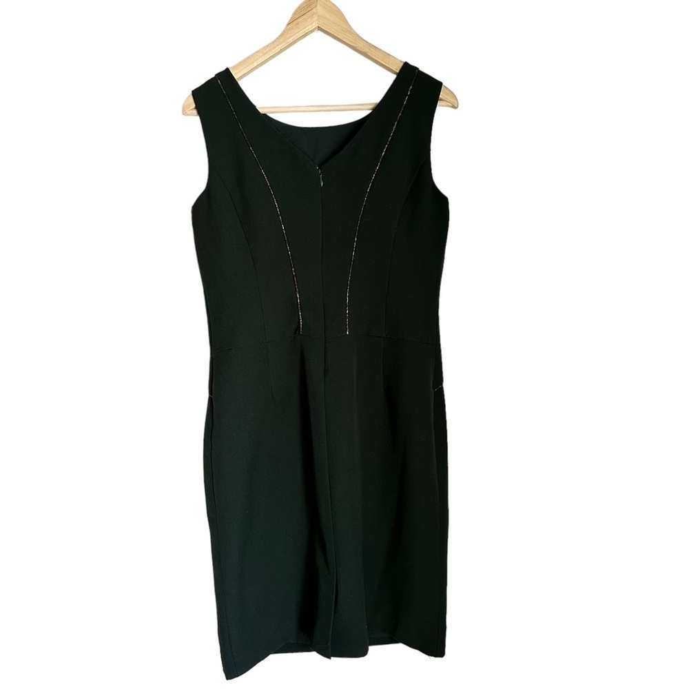 Ellen Tracy Sleeveless Sheath Midi Dress in Dark Green Size: 8 - Picture 10 of 12